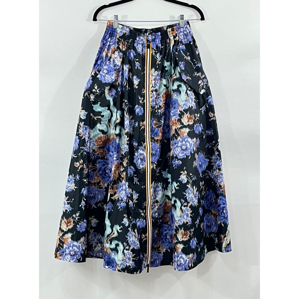 ULLA JOHNSON K-WAY Sz M Medium Floral Midi Skirt Rhea Ripstop - Picture 9 of 12